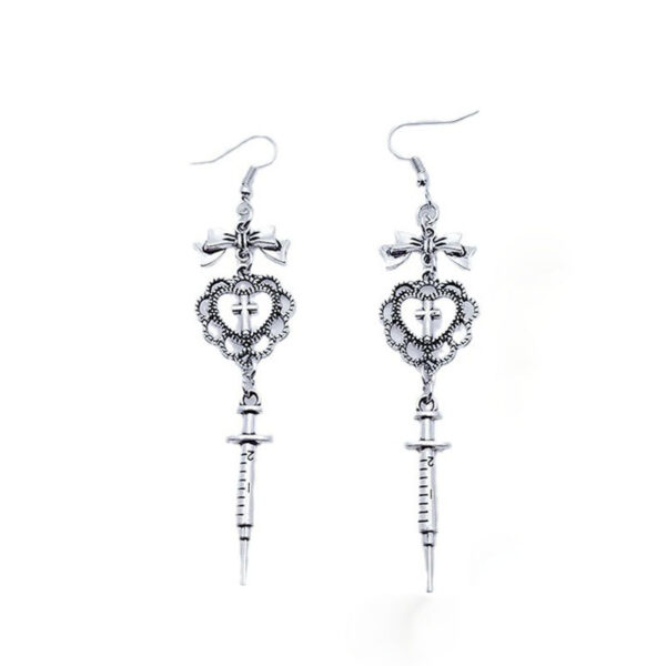 Wholesale Diablo Retro Gothic Baroque Love Bow Halloween Subculture Niche Design Earrings Earrings