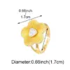 Wholesale Jewelry Casual Streetwear Flower Copper Plating Adjustable Ring Open Rings