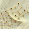 Wholesale PVD Coated 18K Gold Plated 18K Gold 304 Stainless Steel Simple Style 304 Stainless Steel Pendant Necklace