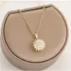 Wholesale Ins Style Geometric Titanium Steel Inlaid Zircon Pendant Necklace