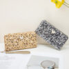 Wholesale Long single-zip wallet, 2025 new style, fashionable sequined evening clutch, coin purse, phone case, export.