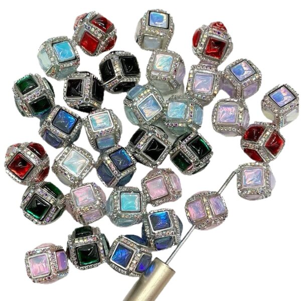 oly-a87473db3ce99fee0c54c67f6d032eaa Wholesale Water Cube Acrylic ill Ball Straight Hole DIY Beads