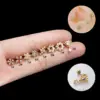 1 Piece Copper Zircon Ear Cartilage Rings & Studs Star Eye Flower Waterproof Non Tarnish Surgical Steel