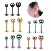 Fashion Round Stainless Steel Plating Lip Stud