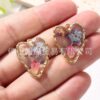 Wholesale DIY fresh real flower jewelry heart-shaped epoxy dried flower forget-me-not pendant temperament