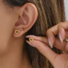 Wholesale Classic Mini Irregular Love Fashion Heart-Shaped Earrings Stainless Steel Hollow Sweet Girls Earrings Manufacturer