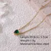 Wholesale Ion Plating (IP) 18K Gold Plated Heart Shape 304 Stainless Steel Sweet Simple Style Commute Waterproof Non Tarnish 304 Stainless Steel Necklace