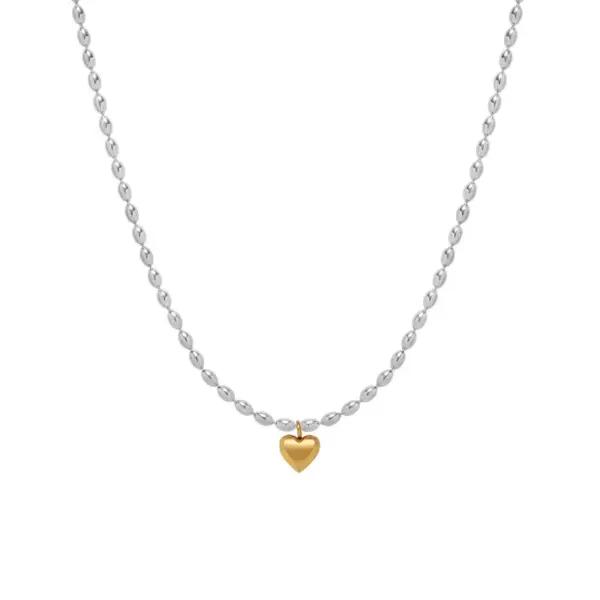 PVD Coated 18K Gold Plated Heart Shape 201 Stainless Steel 304 Stainless Steel Casual Sweet Waterproof Non Tarnish 201 Stainless Steel Necklace