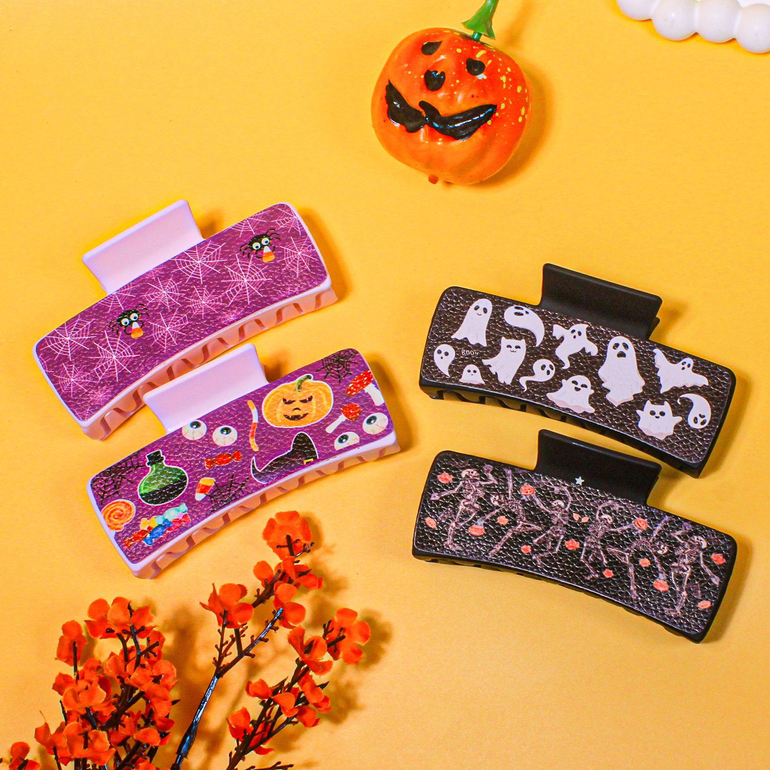 Wholesale Printed Leather Claw Clip