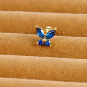 8 Gold Blue Diamond 1 Piece