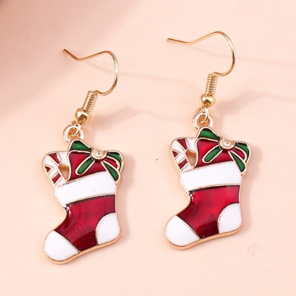 oly-a896d5cf2cee7647ea98b1bf6b23ad00 Wholesale Christmas Hat Elk Christmas Bell Earrings