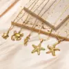 Wholesale Jewelry Glam Luxurious Classic Style Tortoise Starfish Crab 304 Stainless Steel Titanium Steel Cable Chain Snake Chain Pendant Necklace