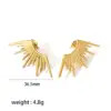 PVD Coated Real Gold Plated 18K Gold Sun 304 Stainless Steel Simple Style Waterproof Non Tarnish Earrings Necklace