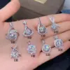 Wholesale Jewelry Shiny Geometric Copper High Carbon Diamond Diamond Necklace Pendant