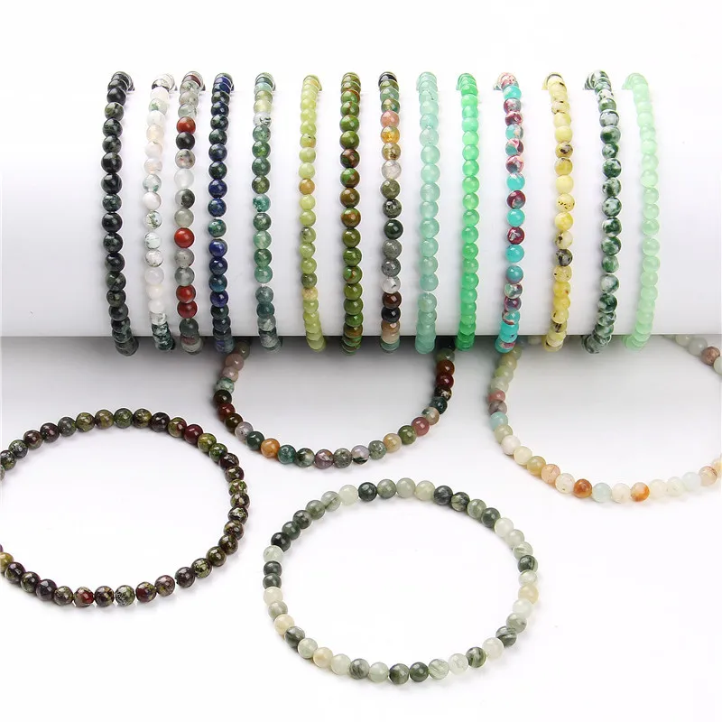 Wholesale Simple Style Marble Natural Stone Beaded Bracelets