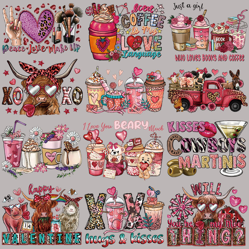 Wholesale Romantic Valentine's Day Heat Transfer