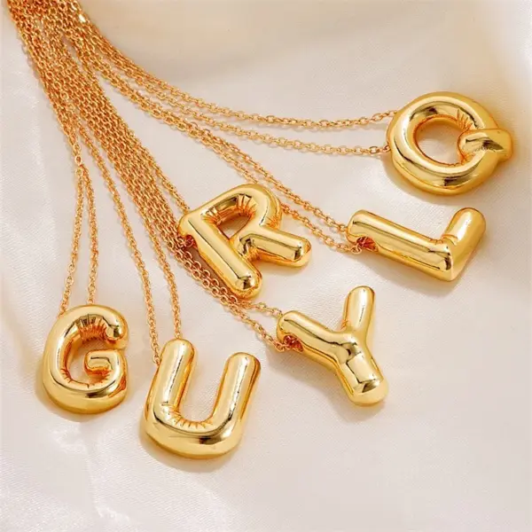 Wholesale Casual Simple Style Letter Copper Pendant Necklace In Bulk