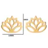Wholesale PVD Coated 18K Gold Real Gold Plated Heart Shape Flower 304 Stainless Steel Simple Style Waterproof Non Tarnish Ear Studs