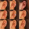 Wholesale 1 Piece Simple Style Geometric Plating Inlay Copper Rhinestones Gold Plated Silver Plated Ear Cuffs