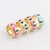 Wholesale Fashion Devil's Eye Copper Open Ring Inlay Resin Copper Rings