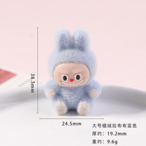 Large flocked fabric blue / Labubu series