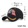 Wholesale Zhongmei spring and summer New Eagle USA flag embroidered baseball cap peaked cap sun hat B627