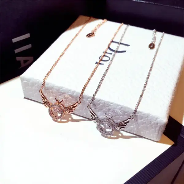 Wholesale Jewelry Fashion Geometric Copper Diamond Necklace