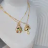 Wholesale Jewelry Cute IG Style Ladybugs Mushroom Copper Zircon 18K Gold Plated Plating Inlay Pendant Necklace