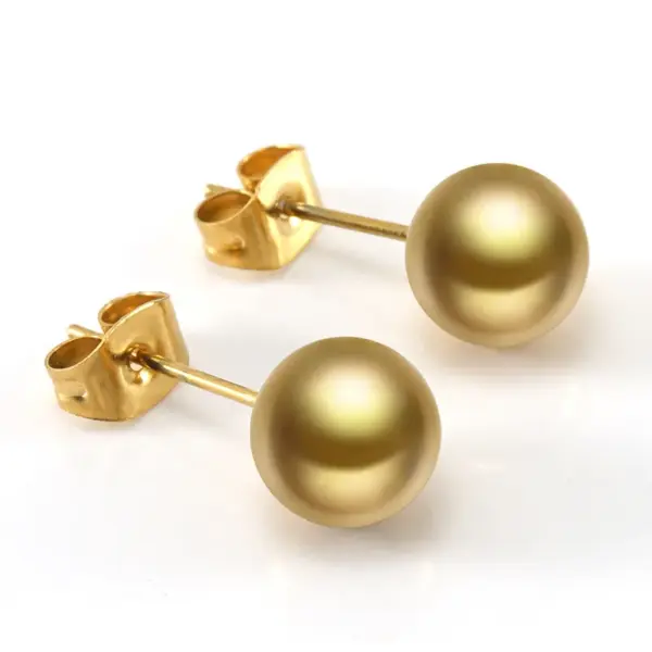 Modern Style Geometric Plating 304 Stainless Steel Zircon 18K Gold Plated Stainless Steel Earrings