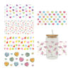 Wholesale Colorful Hearts 16oz Cup UV DTF Wraps