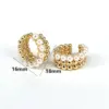 Wholesale 1 Pair Elegant Streetwear Geometric Plating Inlay Copper Artificial Pearls Zircon 18k Gold Plated Ear Studs