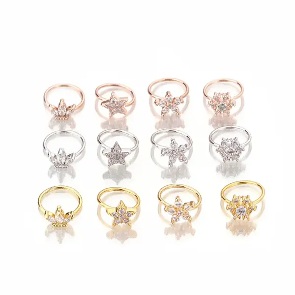 Wholesale Nose Rings & Studs Fashion Star Copper