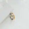 Wholesale 304 Stainless Steel Multicolor PVD Coated 18K Real Gold Plated Simple Style Classic Style Waterproof Non Tarnish Plating Rings