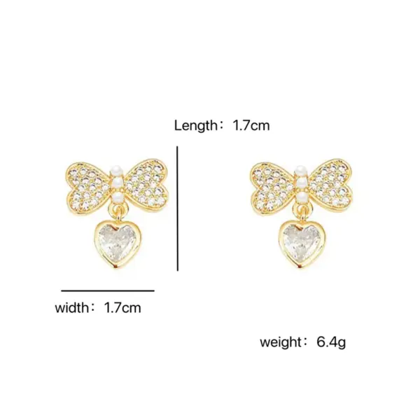 Wholesale 1 Pair Simple Style Butterfly Inlay Copper Zircon Drop Earrings