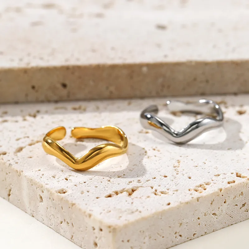 Wholesale Jewelry Simple Style Solid Color 304 Stainless Steel Plating Stainless Steel Rings