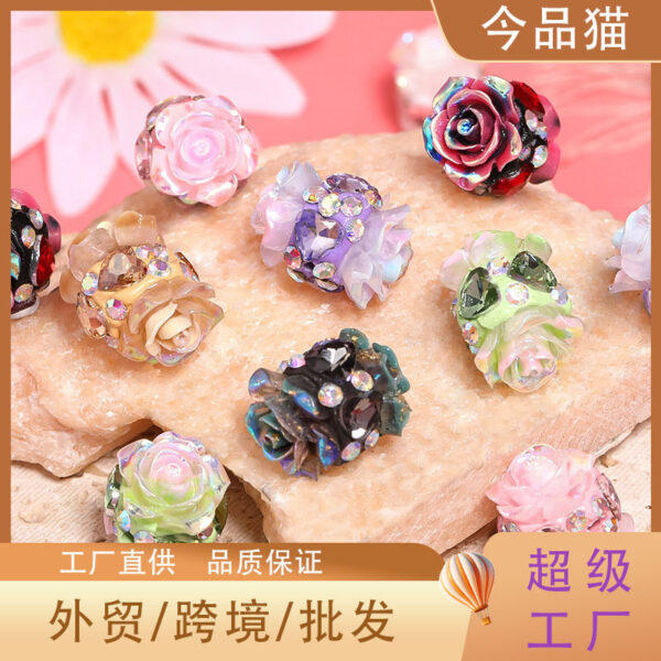 Wholesale Love Water Diamond Rose Beads