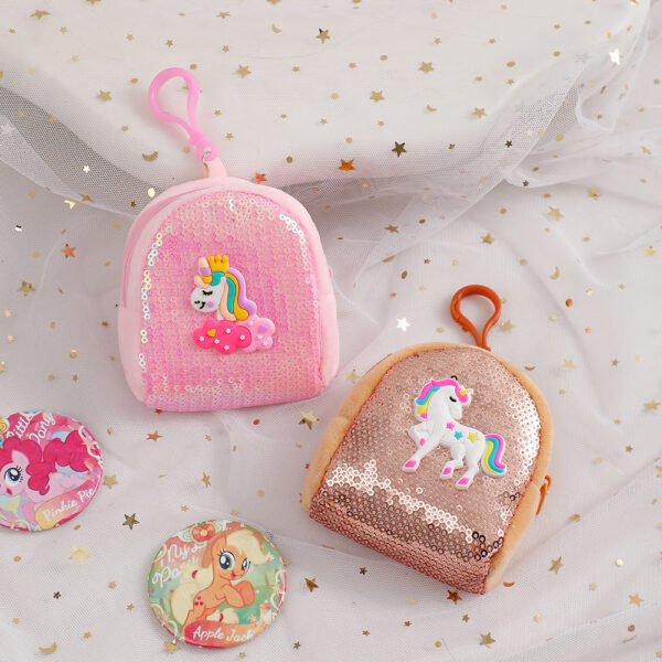 Wholesale New Sequin Unicorn Coin Purse Children's Portable Coin Headset Storage Bag