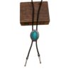 Wholesale Bohemia Blue Pine Stone Men's Bolo Tie Necklace