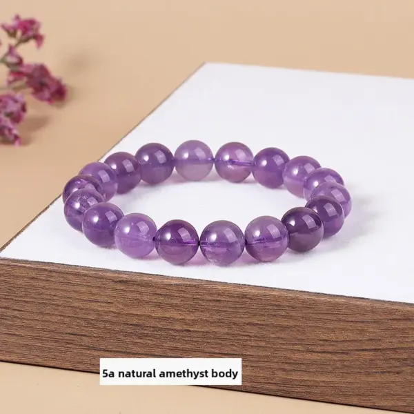 Wholesale Natural Crystal Tiger Eye Agate Single Circle Round Beads Bracelet Elegant Jewelry Simple Geometric Pattern Unisex Bracelet