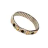 Wholesale Casual Retro Geometric 304 Stainless Steel Zircon Wristband In Bulk