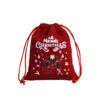 Wholesale Christmas Gift Bag Set Custom Drawstring Velvet Bag