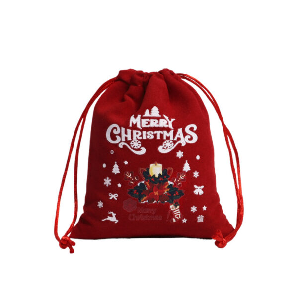 Wholesale Christmas Gift Bag Set Custom Drawstring Velvet Bag