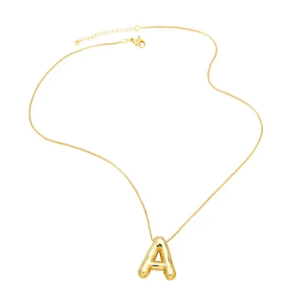 Wholesale Simple Style Letter Copper Plating Pendant Necklace