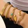 Wholesale Casual Simple Style Streetwear Geometric 304 Stainless Steel Bangle In Bulk
