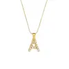 Wholesale PVD Coated Real Gold Plated 18K Gold Letter 304 Stainless Steel Waterproof Non Tarnish 304 Stainless Steel Necklace
