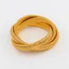 Wholesale PVD Coated 18K Gold Real Gold Plated Solid Color 304 Stainless Steel Hip-Hop Waterproof Non Tarnish 304 Stainless Steel Bangle