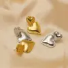Wholesale PVD Coated 18K Gold Plated Heart Shape Stainless Steel Vintage Style Waterproof Non Tarnish Drop Earrings