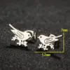 Wholesale PVD Coated 18K Gold Real Gold Plated Animal 304 Stainless Steel Casual Cute Waterproof Non Tarnish Ear Studs