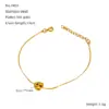 Ion Plating (IP) 18K Gold Plated Letter 304 Stainless Steel Casual Simple Style Waterproof Non Tarnish 304 Stainless Steel Bracelets