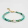 Wholesale Modern Style Classic Style Round Freshwater Pearl Stone Ferroalloy Electroplating Vacuum Plating Gold Plated Colour Bracelets In Bulk